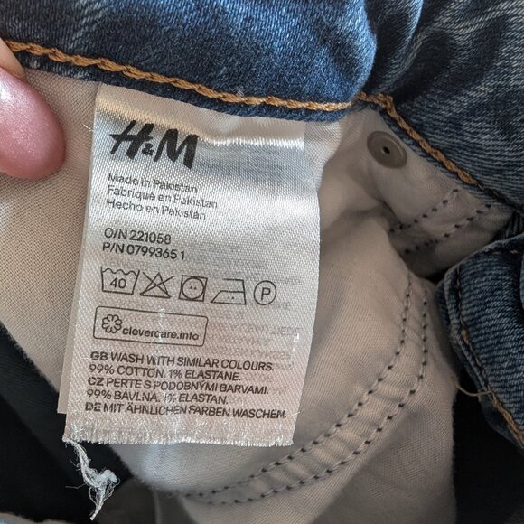 H&M & Denim Vintage Slim High Waist Jeans Medium Blue Wash Size 8 Casual - Picture 10 of 10